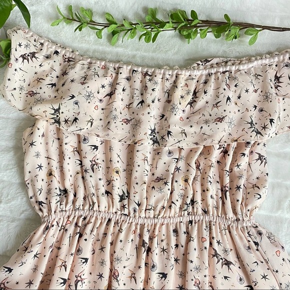 The Kooples Ruffle Off The Shoulder Silk Dress - Picture 5 of 8